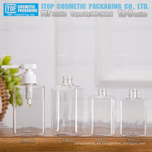 La serie TB-D 100ml 130ml 240ml 280ml cuadrado/rectángulo caliente-vendiendo alta calidad mano cosméticos/jabón líquido botella pet